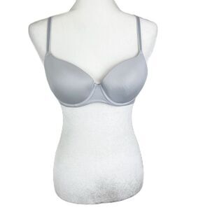 Pink Victoria's Secret Bra Women 34C Grey Wear Everywhere Lightly Lined Bra